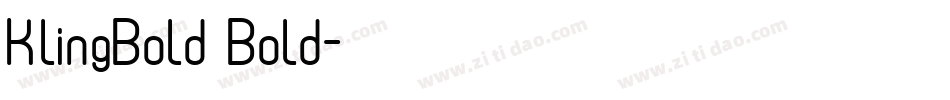 KlingBold Bold字体转换
